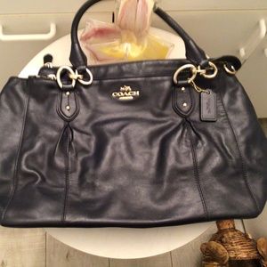 Coach New York satchel bag in navy , Preloved